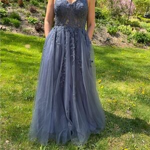 Elegant Lace Evening Gown